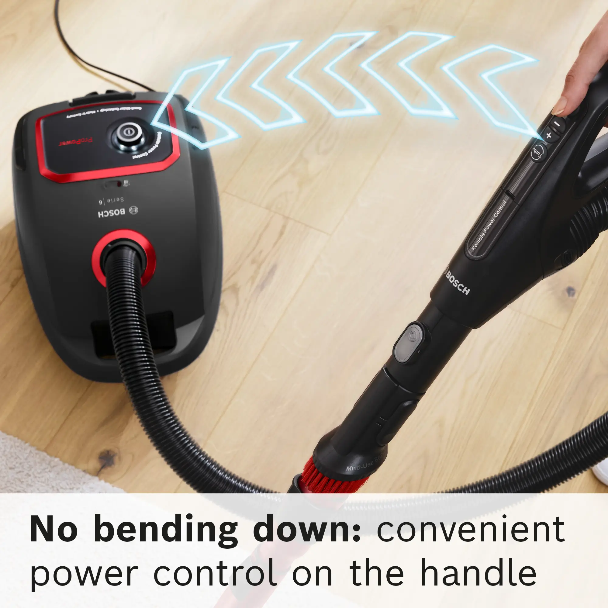 Serie 6 Stofzuiger met zak ProPower Zwart