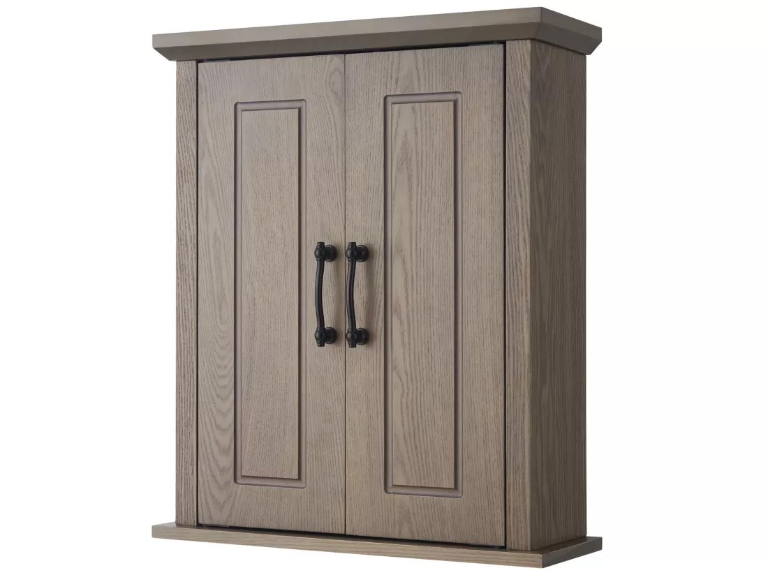 Armoire à pharmacie murale en bois pour salle de bain - Portes doubles
