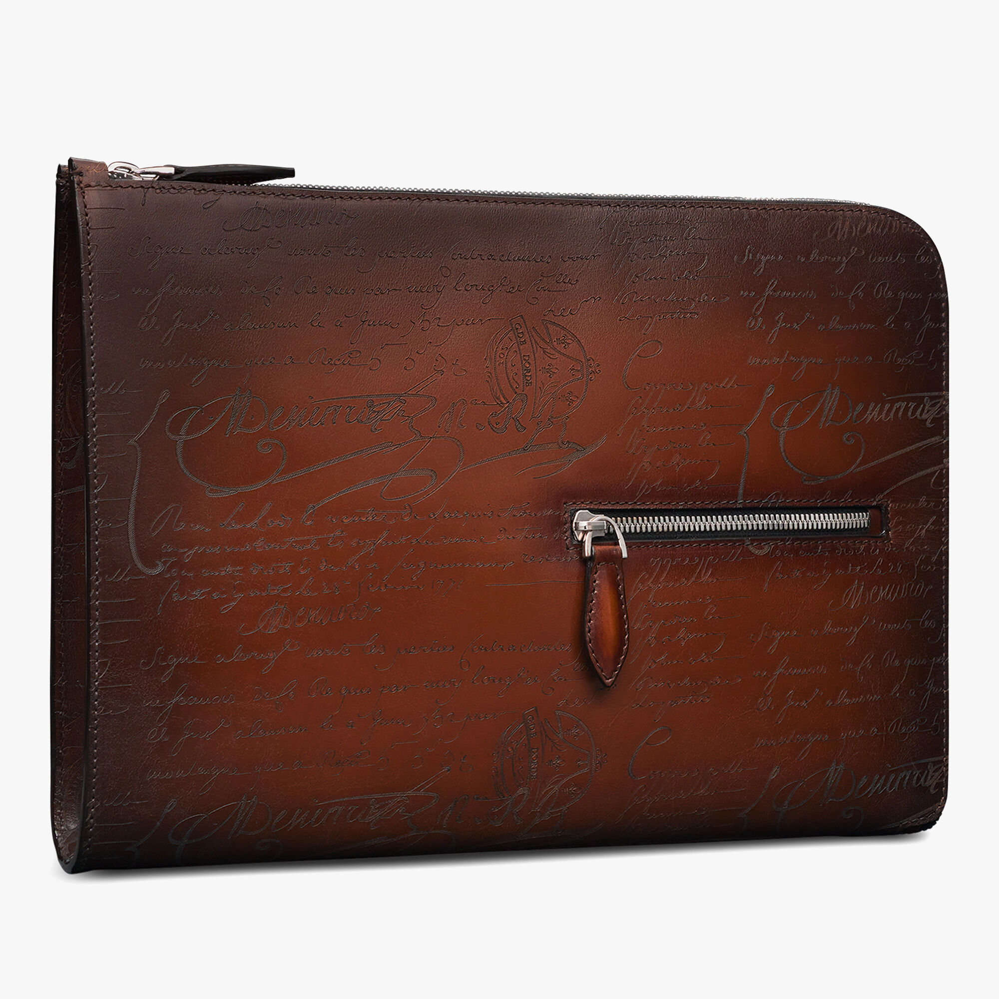 Pochette Nino Tgm En Cuir Scritto