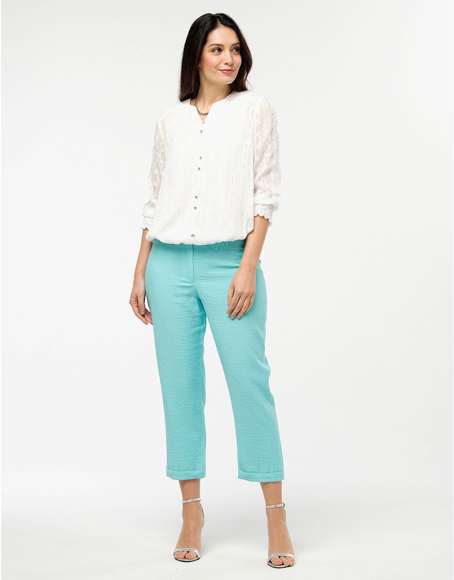 Blouse écrue plumetis