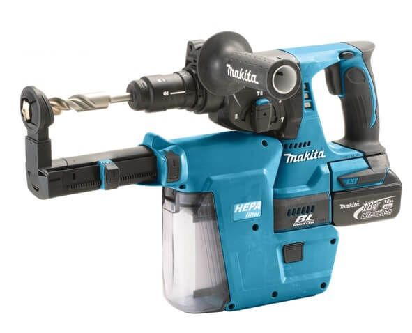 Makita DHR243RFJV 18V Li-ion accu SDS-plus combihamer set (2x 3.0Ah) accu  in Mbox incl. stofafzuigsysteem - koolborstelloos