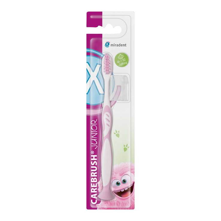 Miradent Carebrush Junior Zahnbürste 6 - 12 J.pink, 1 St