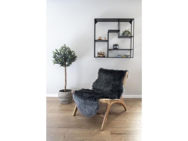 House Nordic Pelzimitat 180 x 60 cm, Grau Dekoratives Lammfell-Imitat