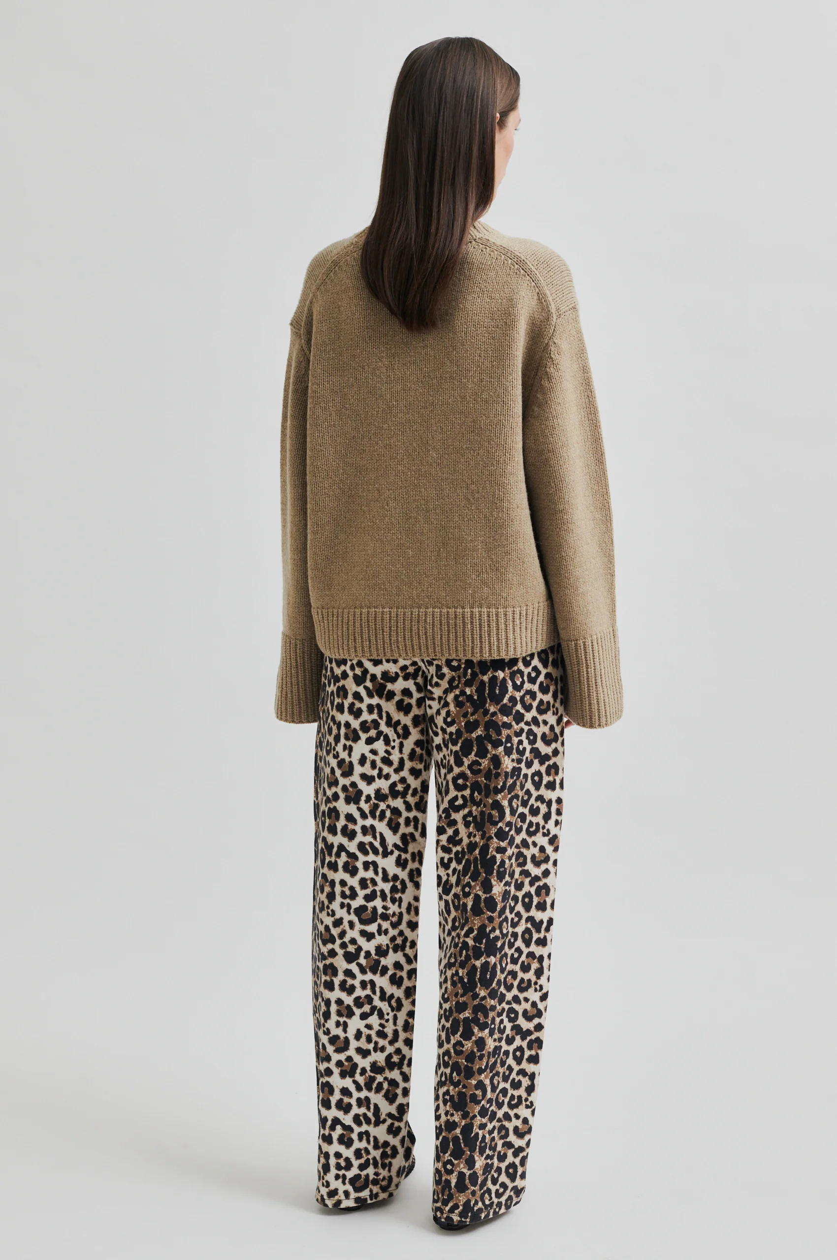 Second Female  Aleo leopard jeans - Kelp