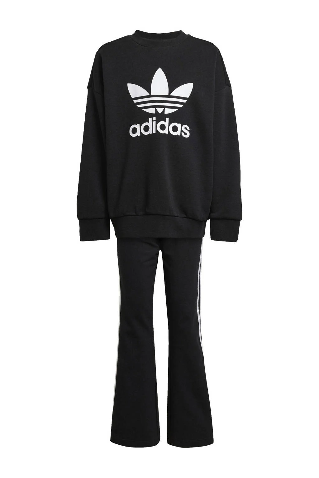 adidas joggingpak zwart/wit
