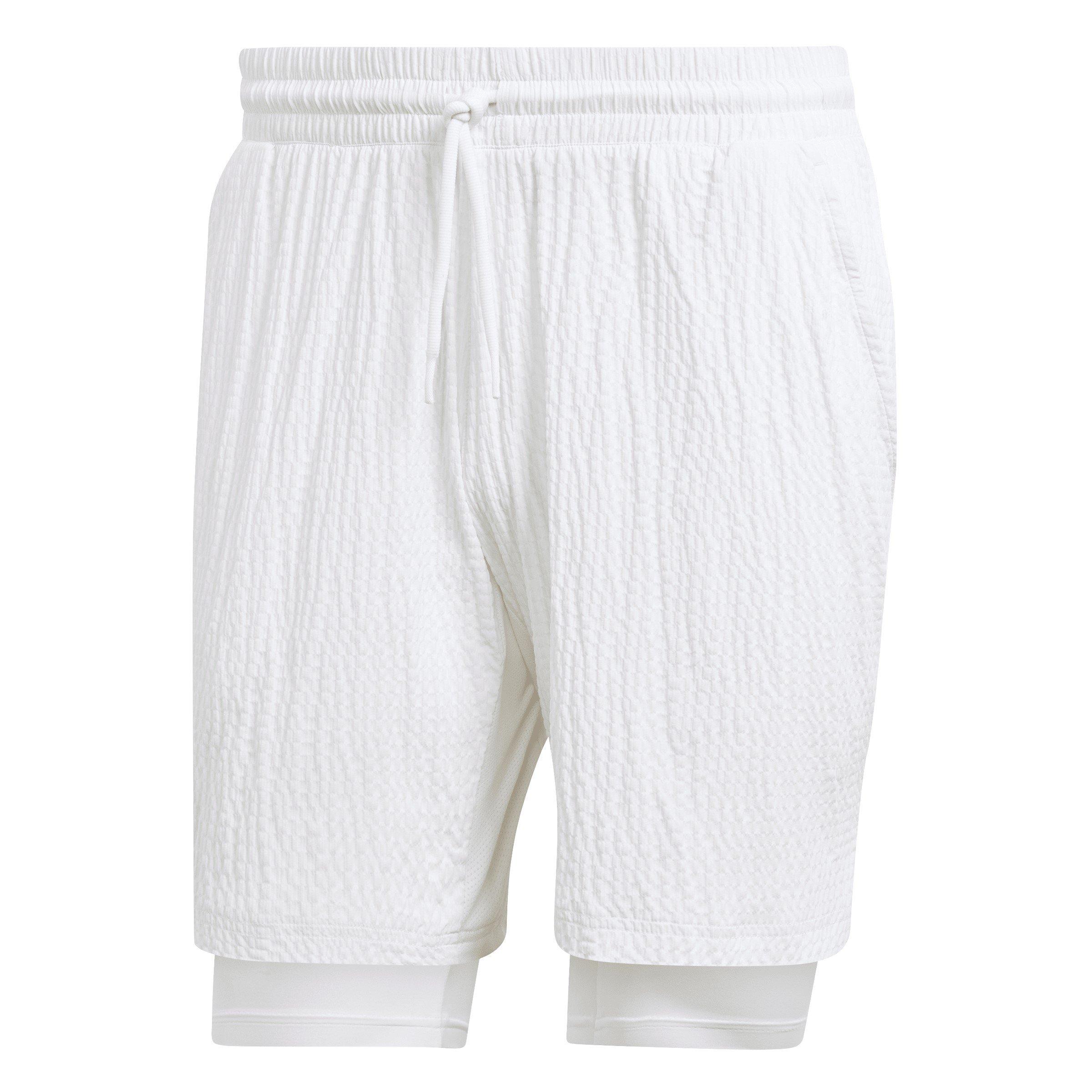 adidas Pro Two in One Seersucker Tennis Shorts Mens