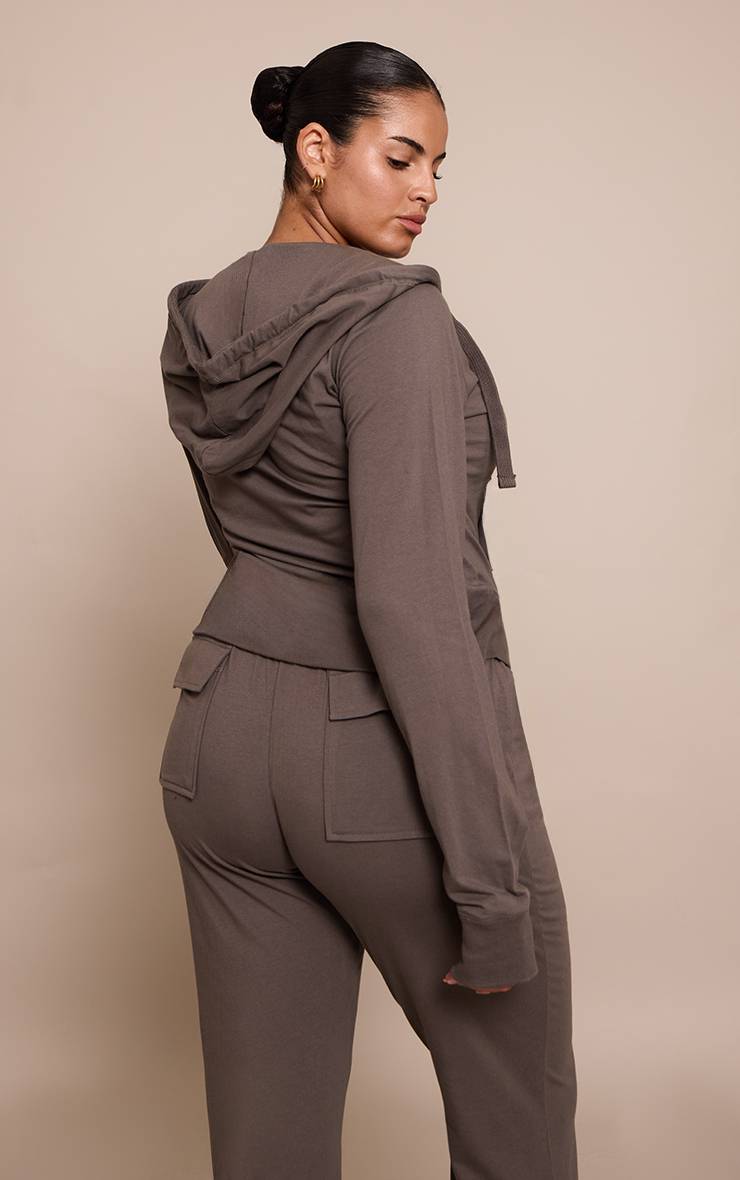 Charbon Pantalon Évasé Skinny Taille Basse Basique Grande Taille Ensemble