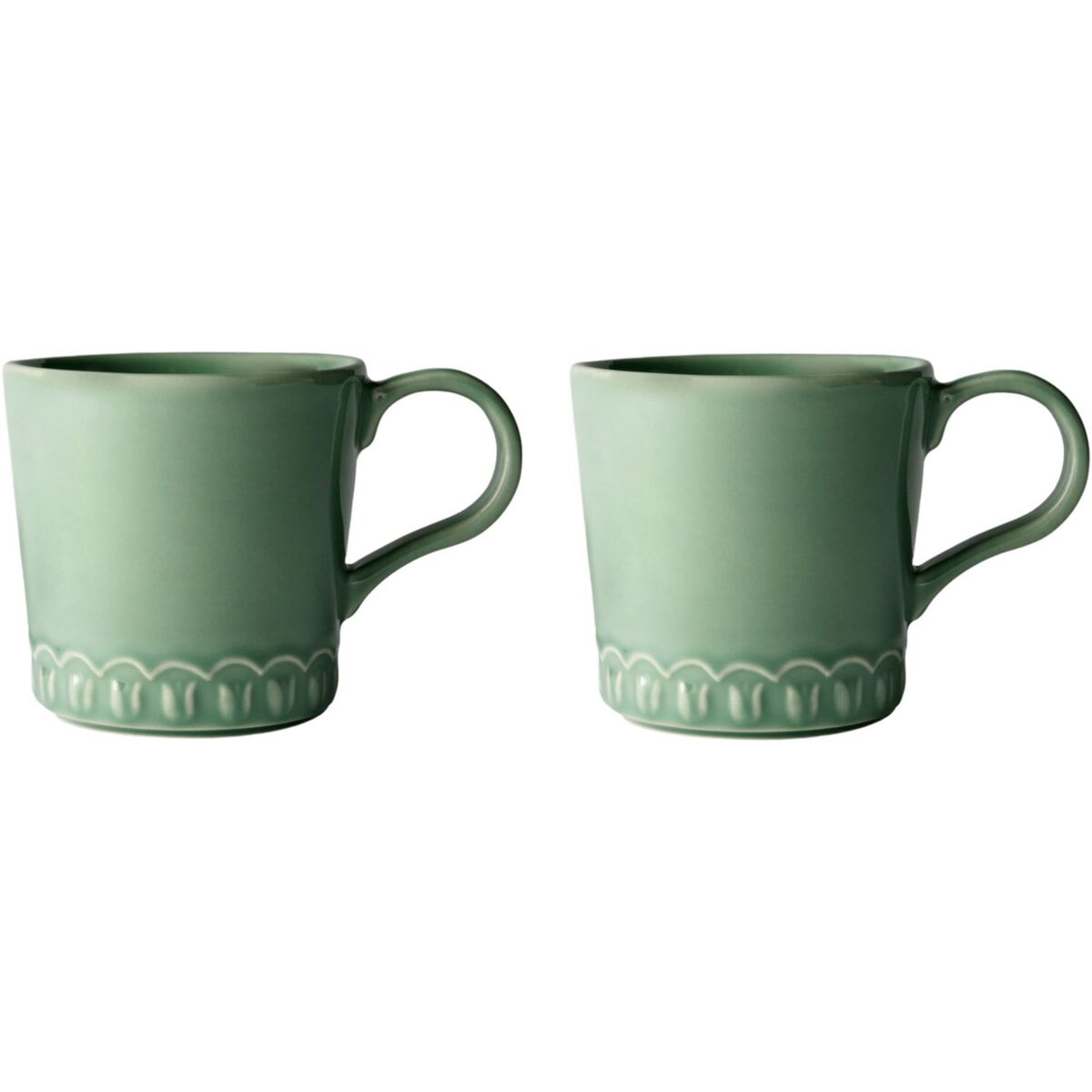 Tulipa kopp med håndtak, 2-pack, verona grønn