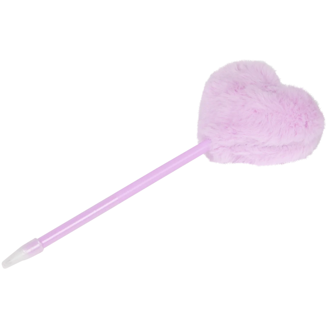 Balpen met fluffy hartje Diverse varianten