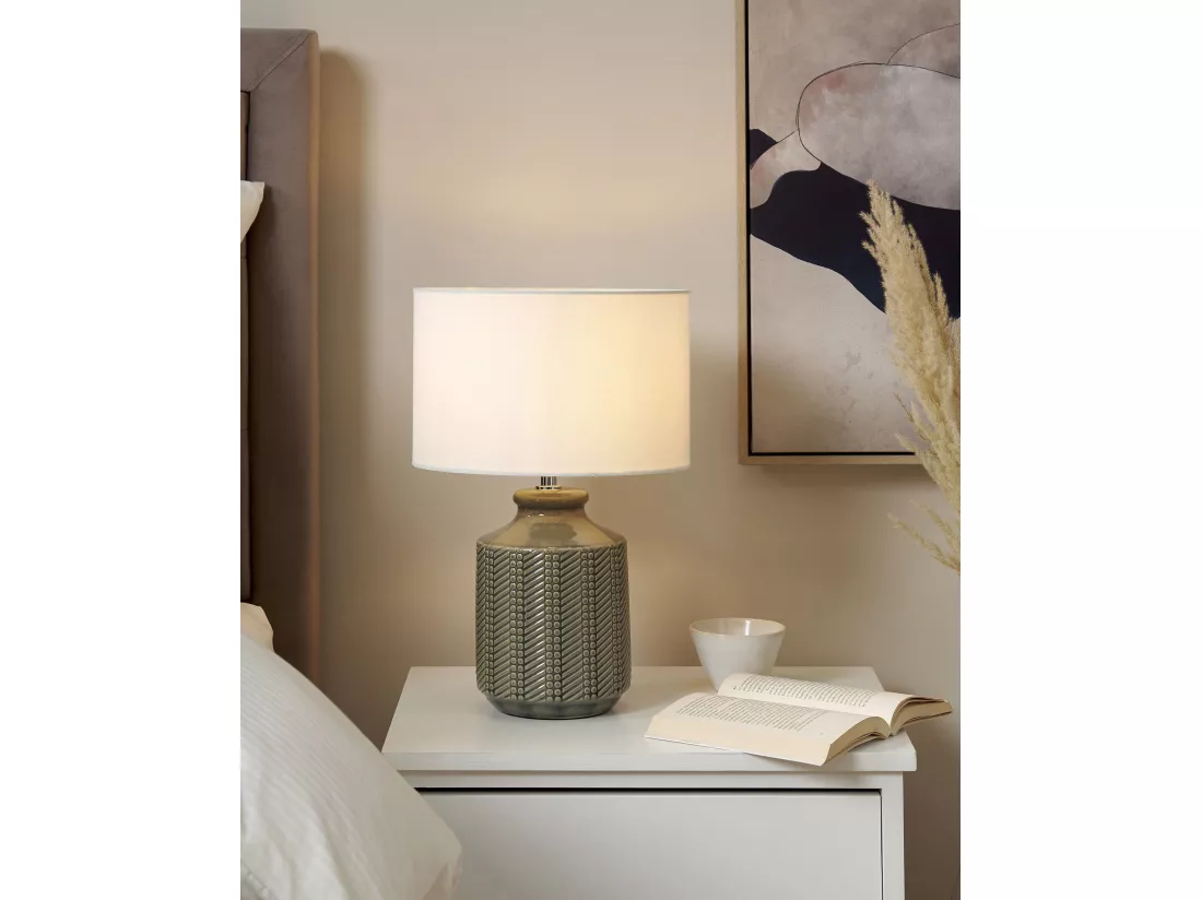 Lampe à poser ESPERANCE Céramique Gris