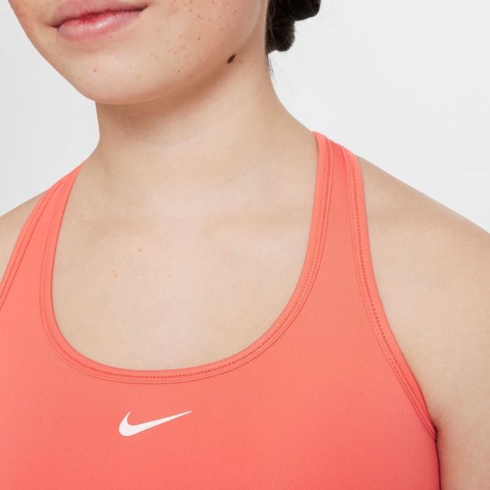 Nike Junior BH Dri-FIT Swoosh Sports Bra Orange