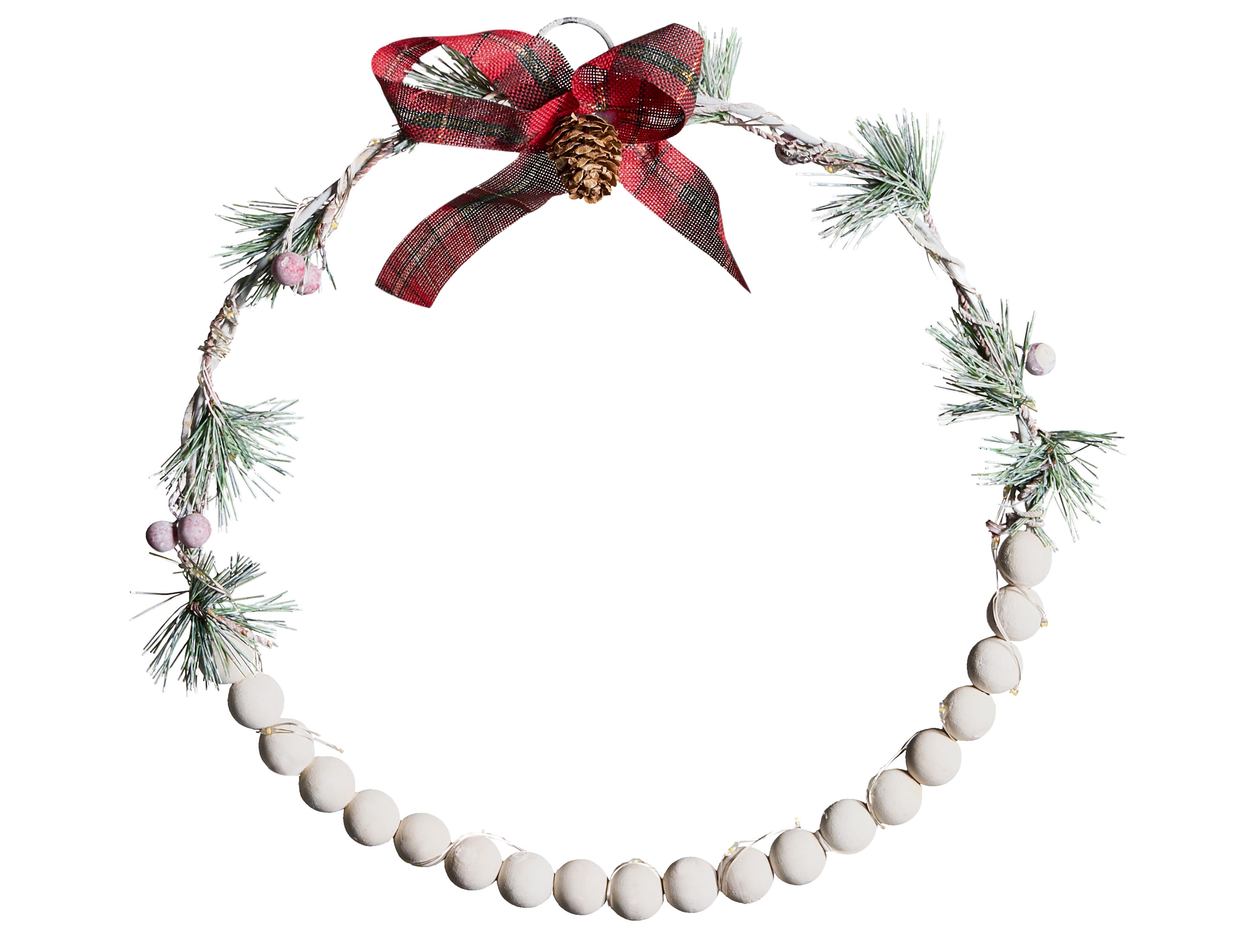 Set van 3 hangende decoraties LED KEITELE Krans 25/30/35 cm Wit