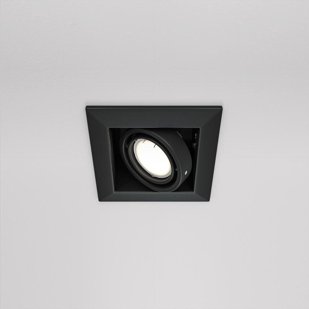 Inbouwlamp van metaal in zwart GU10
