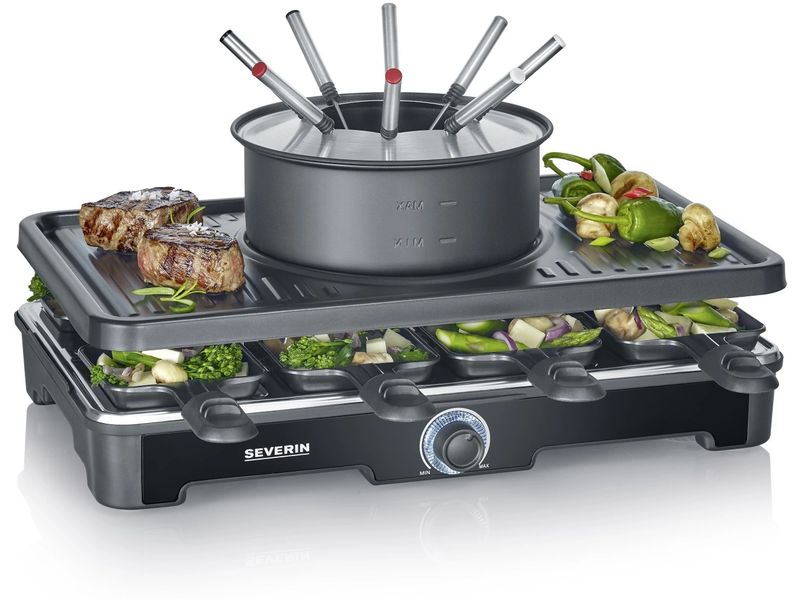 Severin Raclette-Kombination RG 2347 Raclette-Fondue Kombination