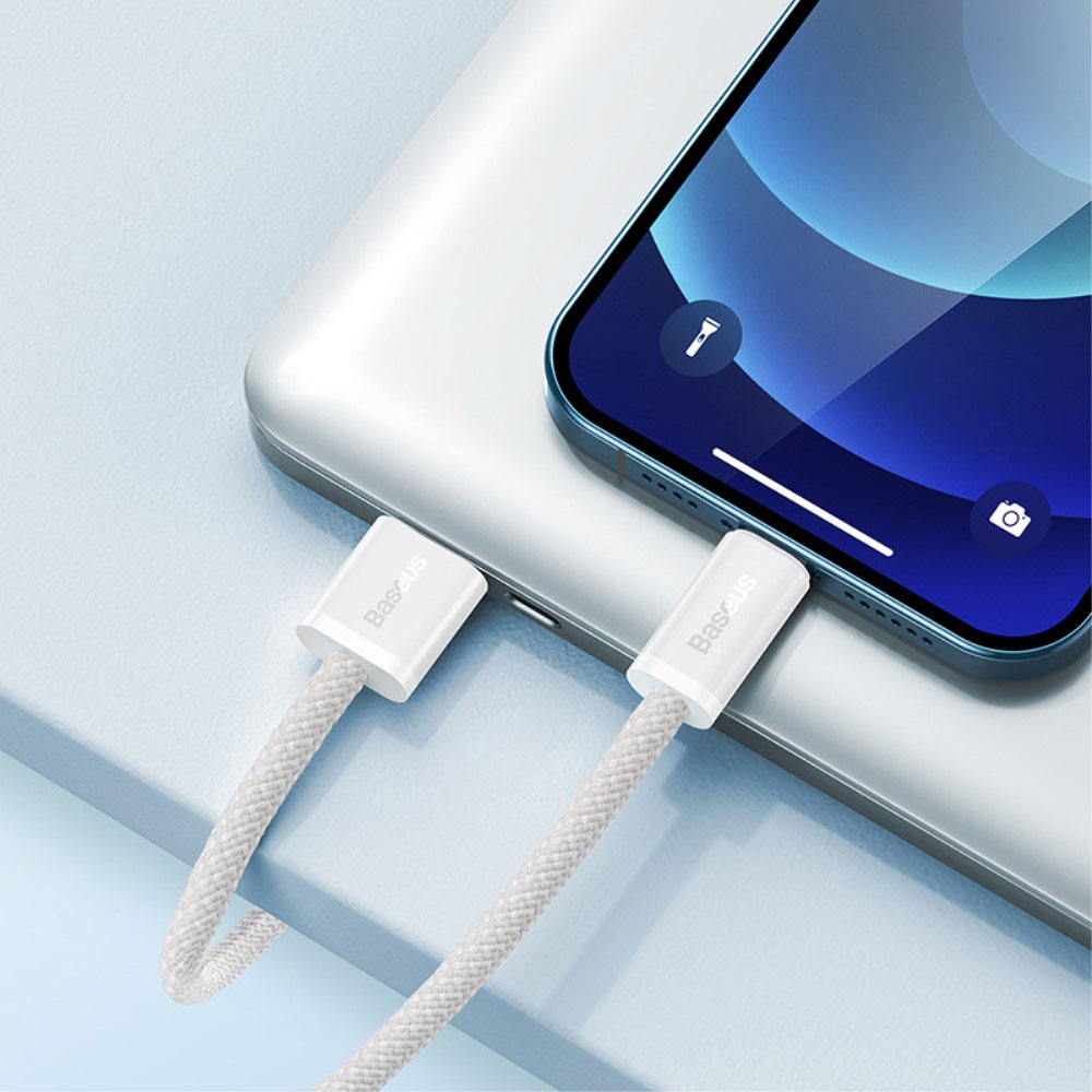 (2m) 20W Dynamic USB auf Lightning Nylon Ladekabel Fast Charging Datenkabel - Grau