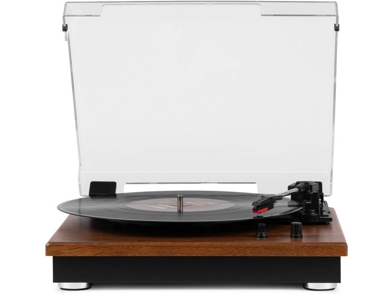 Audizio Plattenspieler mit Bluetooth RP112L Dunkelbraun Plattenspieler mit Bluetooth-Streaming