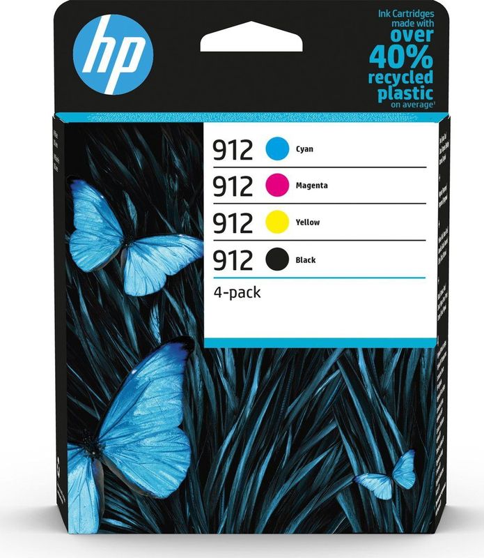 HP 912 Inktcartridge Zwart, Cyaan, Magenta & Geel