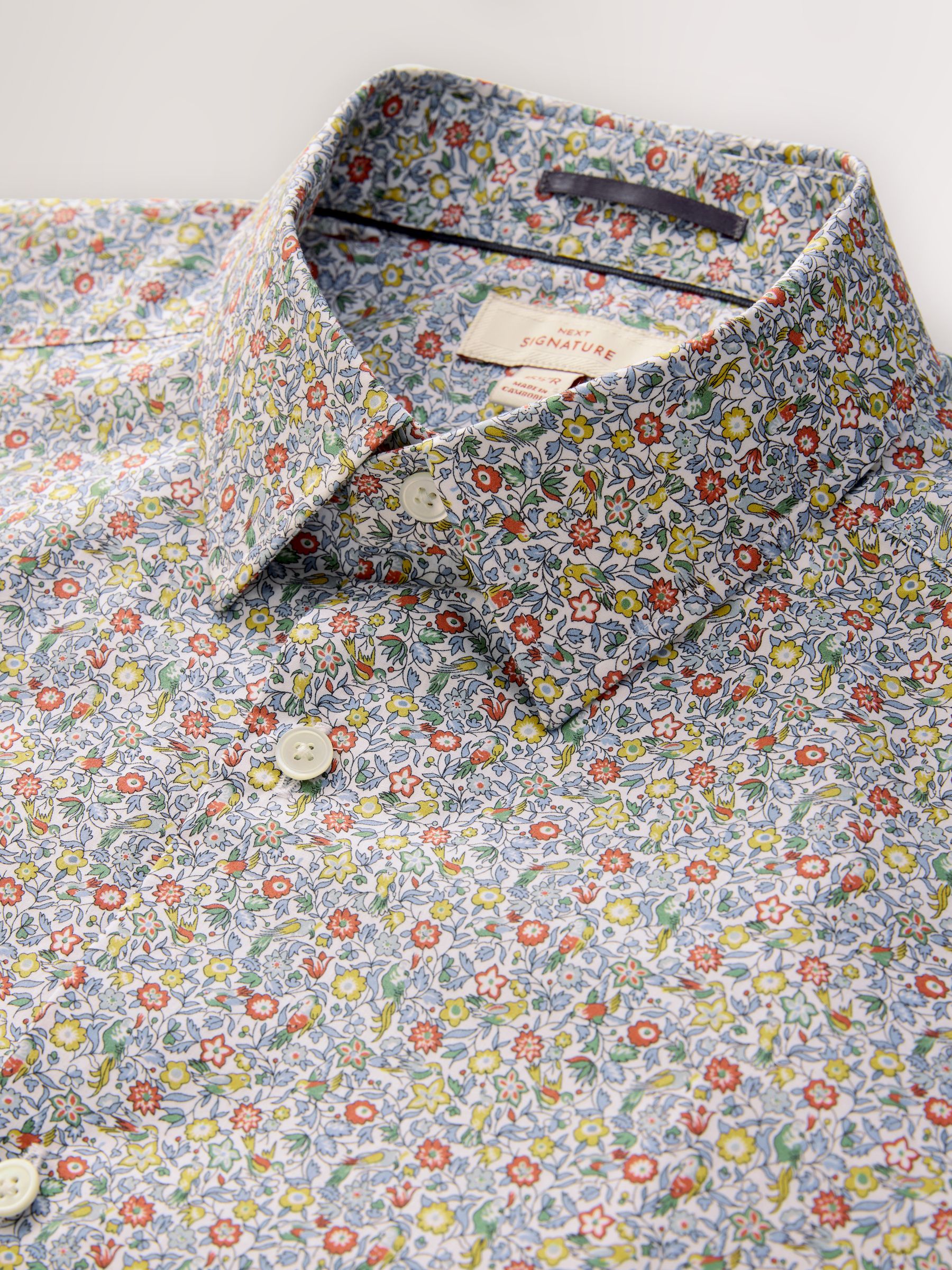Multi Coloured Ditsy - Long Sleeve 100% Cotton Shirt