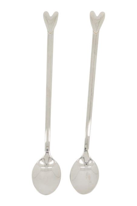 set van 2 lange lepels hartje