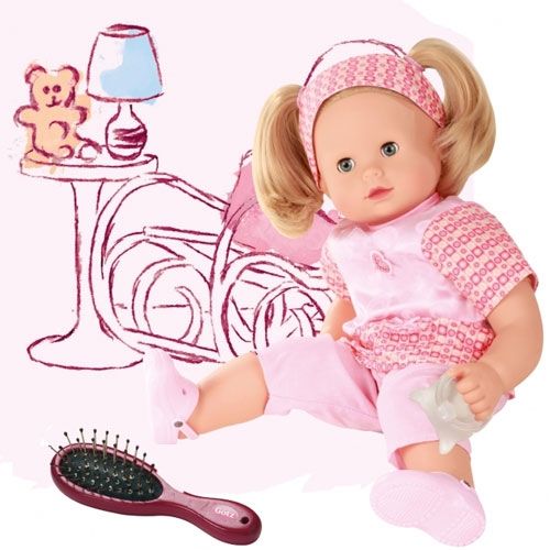 Götz babypop maxy muffin in stijl met sierspeen - m