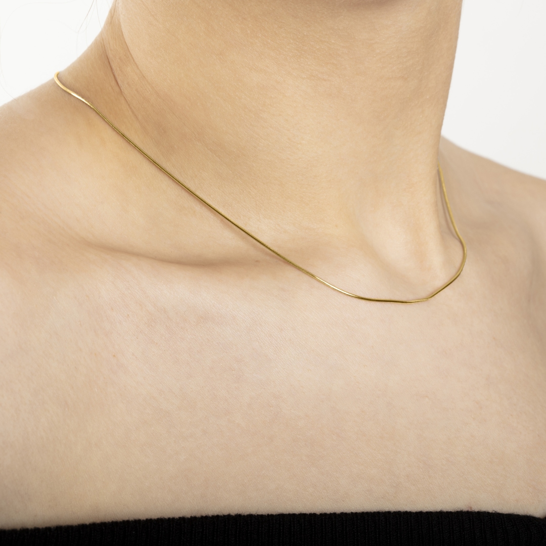 Schlangenkette 750/18 K Gelbgold 0.9mm