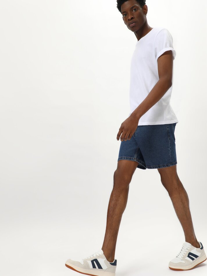 Bermuda jeans slim fit - Azul