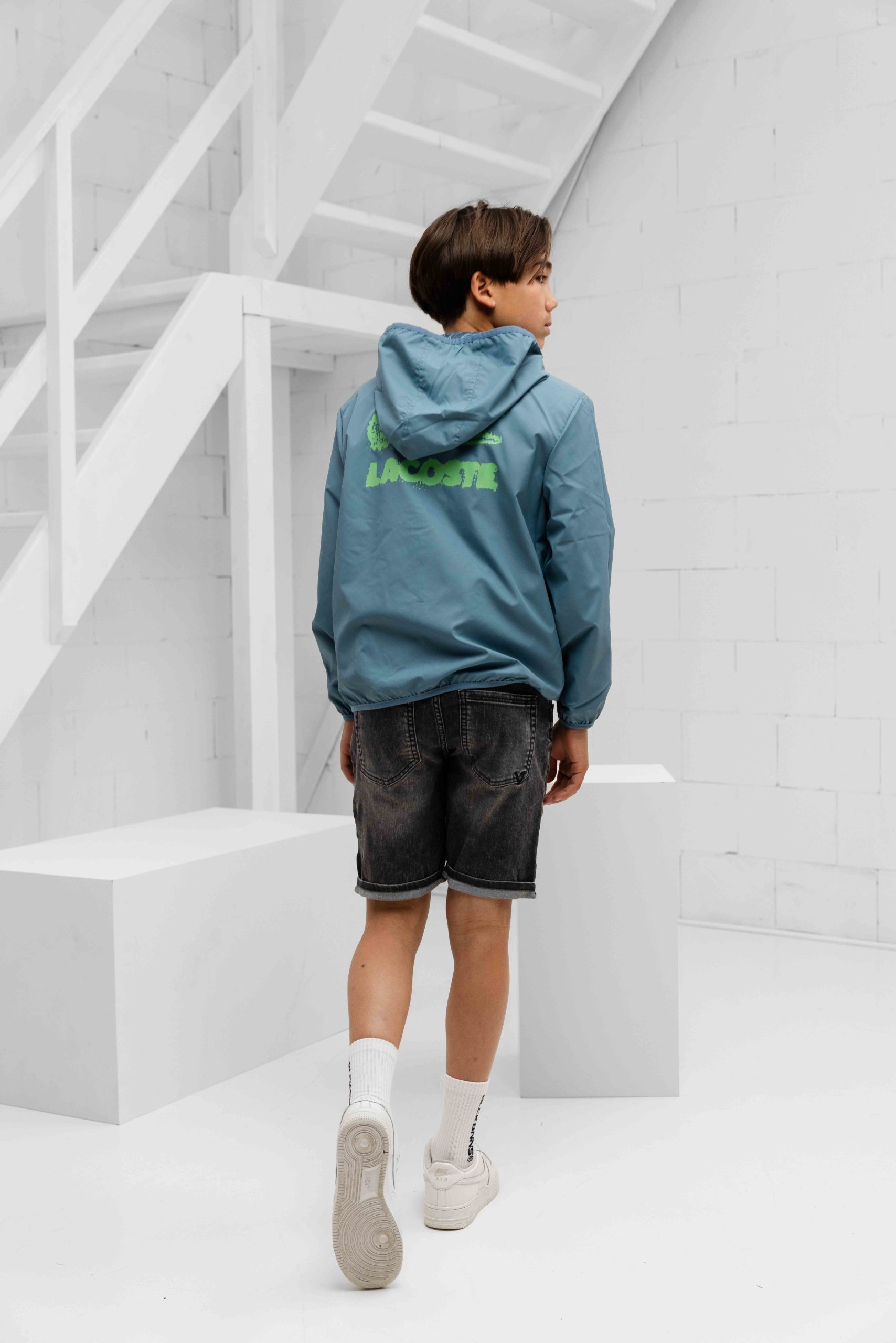 Lacoste Inversible Trainingsjack Kids Blauw