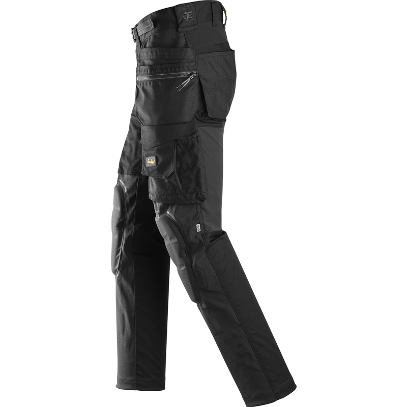 Snickers 6590 AllroundWorkwear capsulized™ stretchbroek met kniebeschermers en holsterzakken 52 zwart