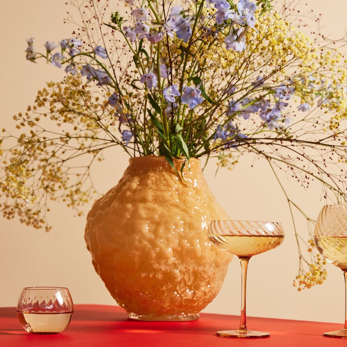 Opacity champagneglass 30 cl 2-pakning, fersken
