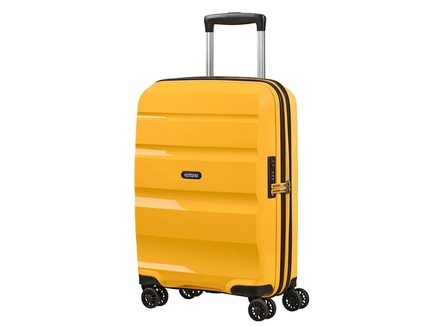 American Tourister Spinner, Trolley, Hård skal, Gul, Kabine, Polypropylen (PP), 4 hjul