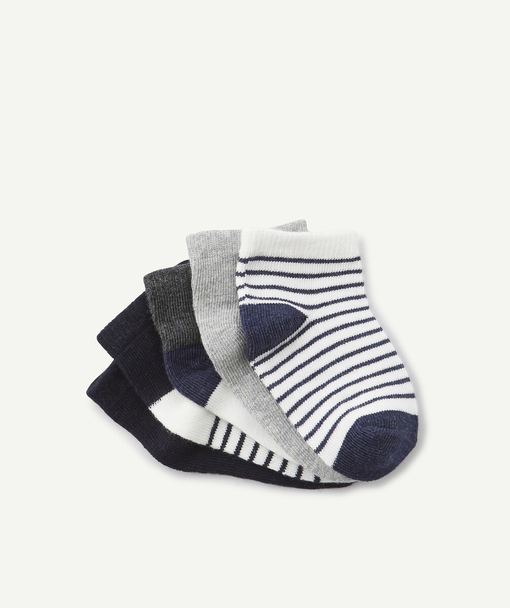 LES 5 PAIRES DE CHAUSSETTES UNIES ET RAYÉES