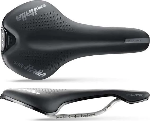 Selle Italia Siodło SELLE ITALIA FLITE BOOST S (id match - S1) TI 316 Tube 7, fibra-tek, sort (NEW)