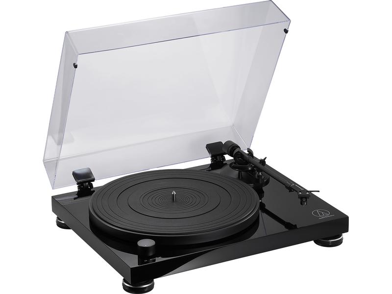 Audio-Technica Plattenspieler AT-LPW50PB Schwarz Manueller Hi-Fi-Plattenspieler mit Riemenantrieb