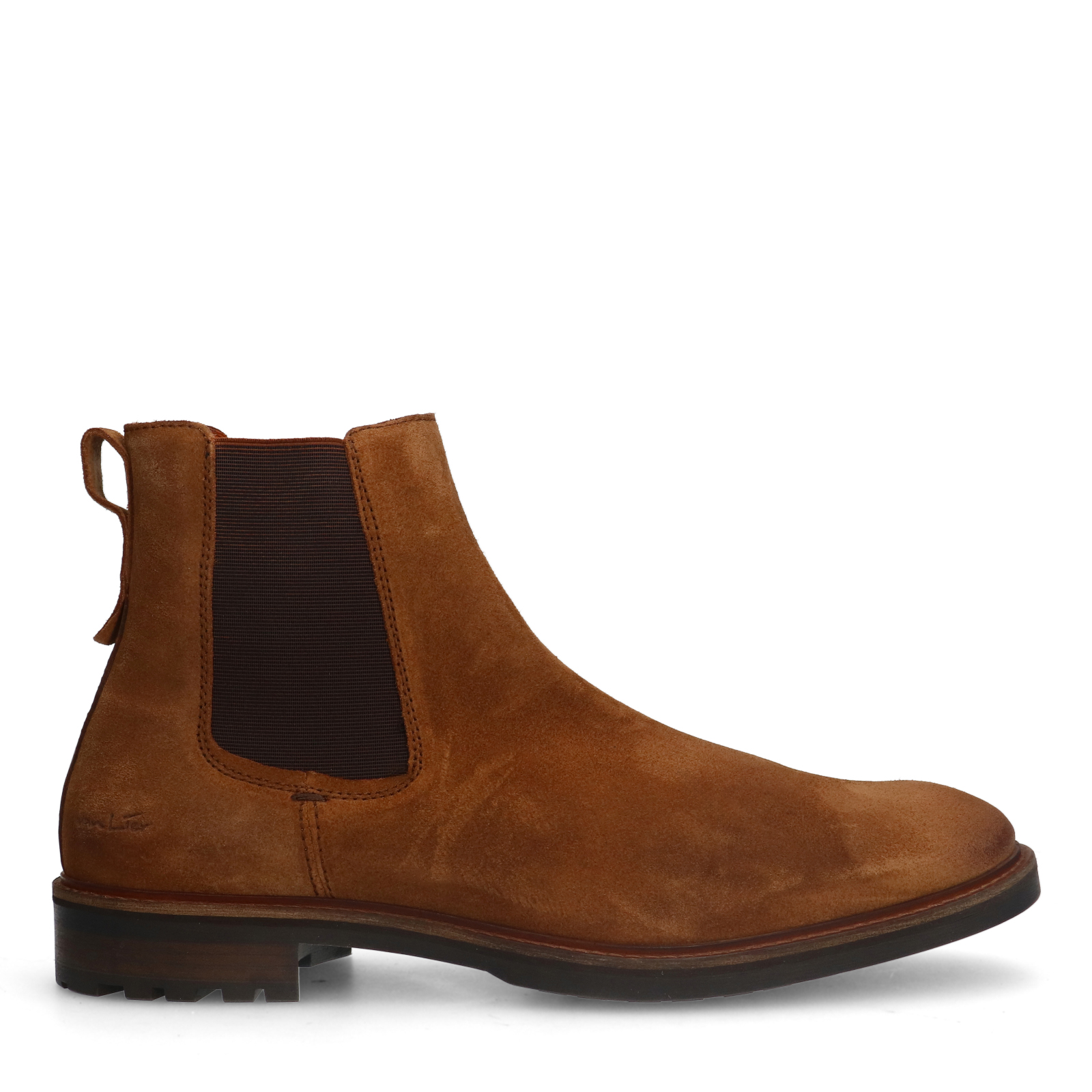 Cognac suède chelsea boots