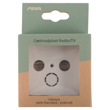 Peha Standard Centraalplaat Radio/TV wit