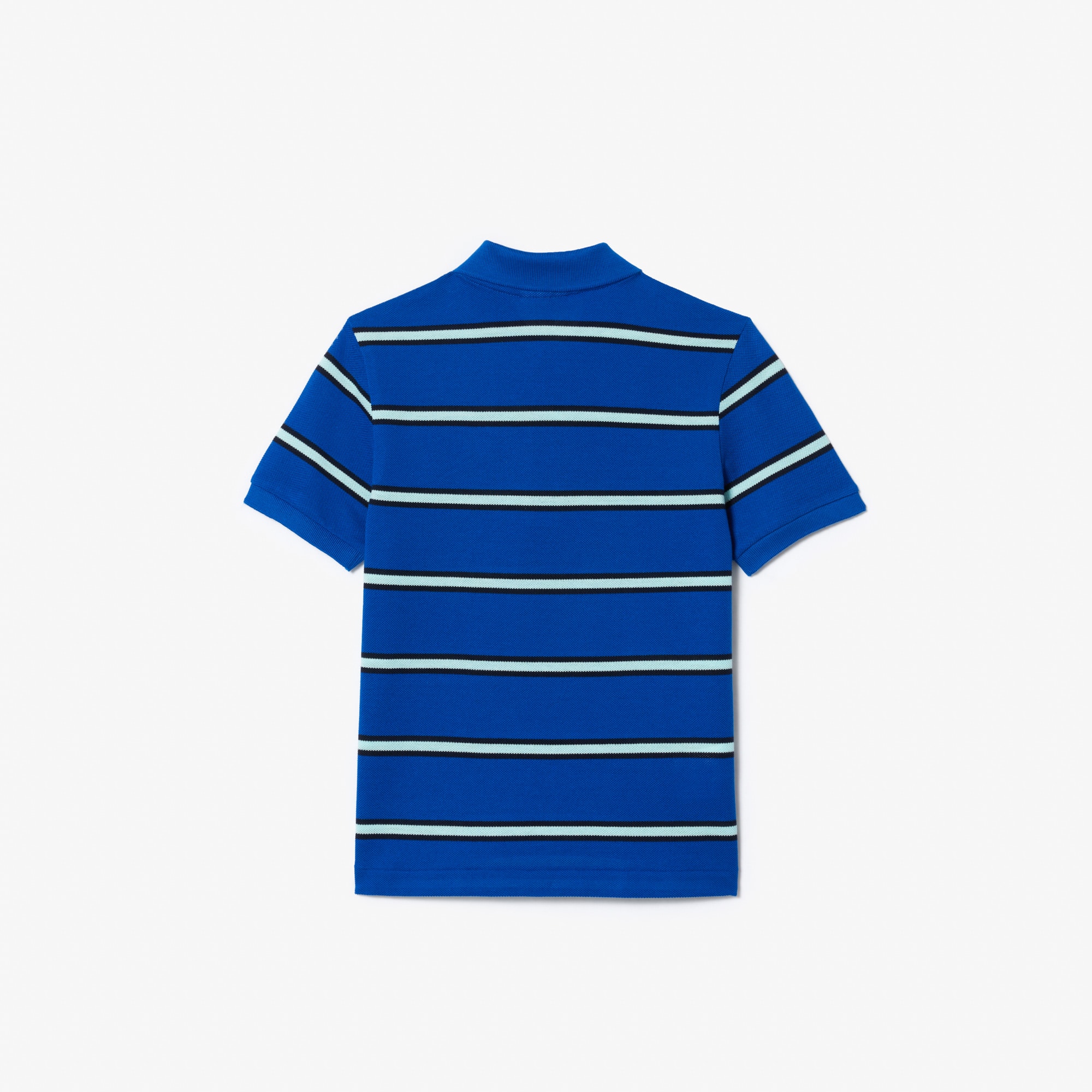 Polo garçon Lacoste à rayures en petit piqué de coton Polos - Bleu - Lacoste - Enfant