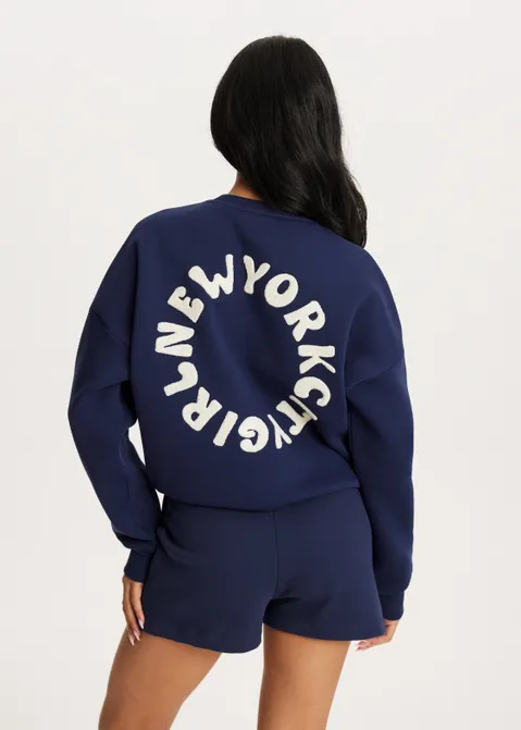 Sweater city girl blauw (BLW.D)