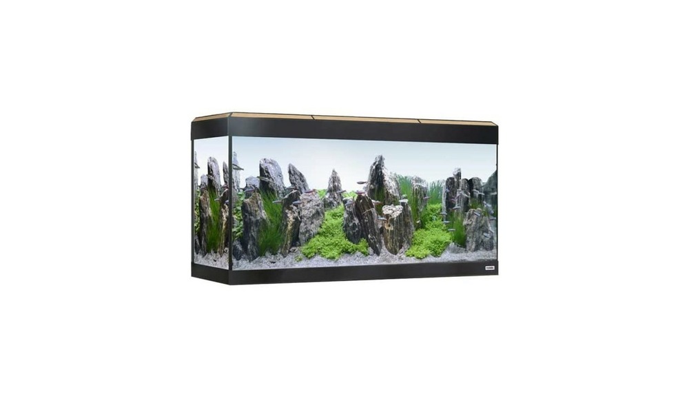 Aquarium roma éclairage led bluetooth, 200 l, chêne