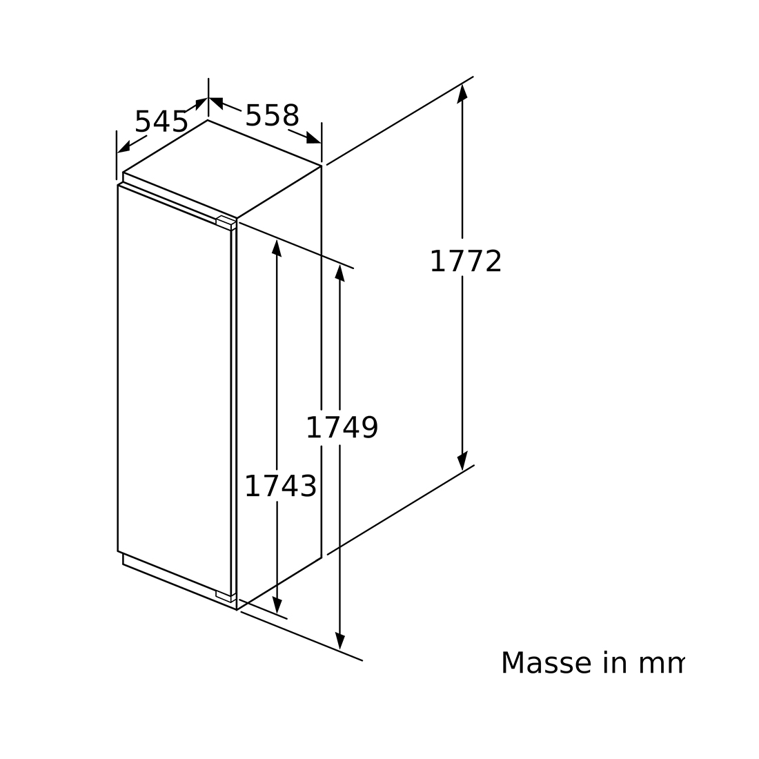 Bosch KIF81PFE0 Einbau Kühlschrank 289 Liter