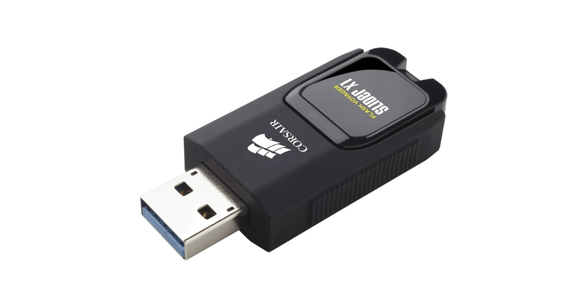 CorsairFlash Voyager Slider X1 USB 3.0 128 GB usb-stick  (Zwart, CMFSL3X1-128GB)