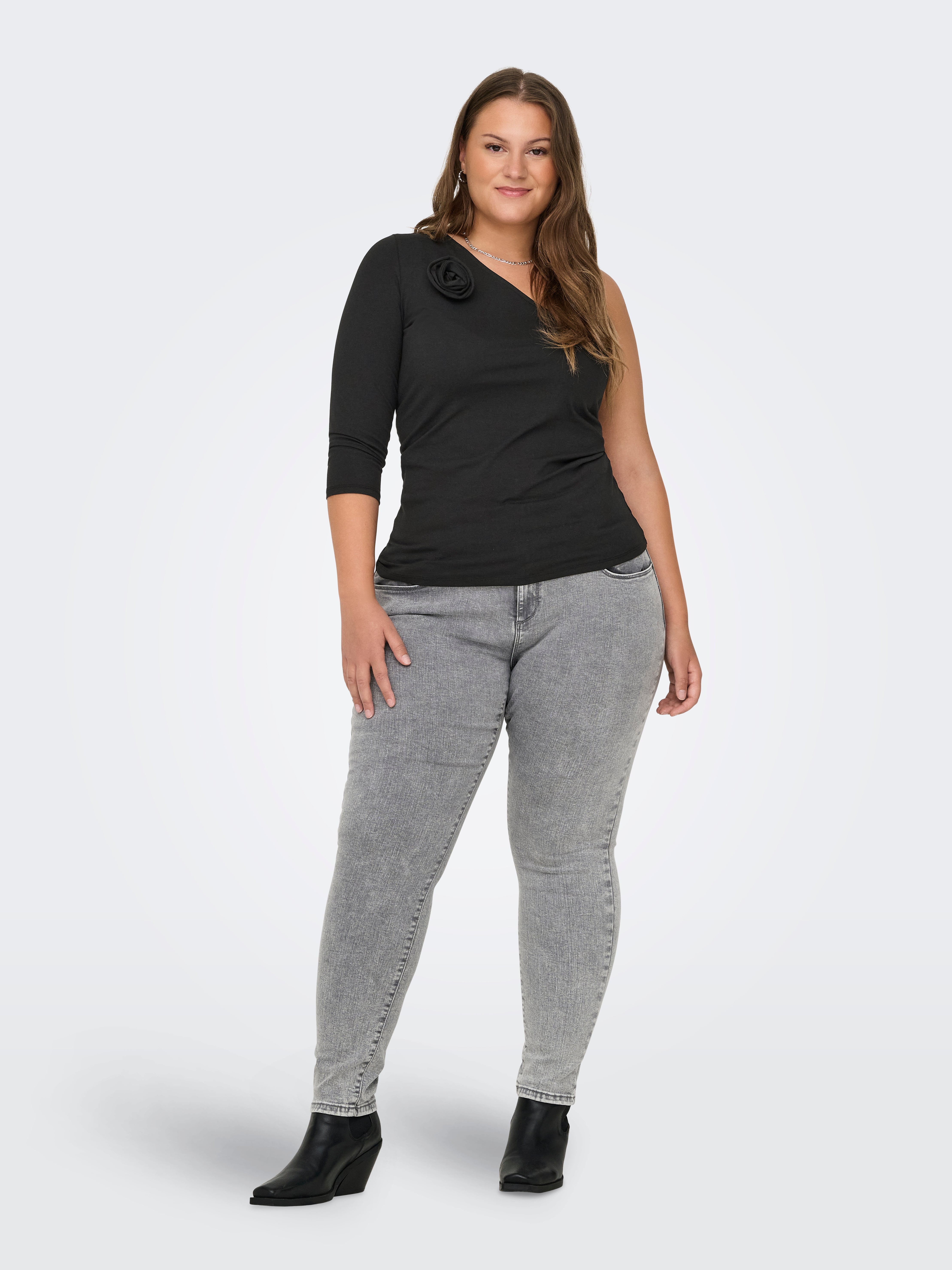 CARROYSA Asymetrisches Top Black