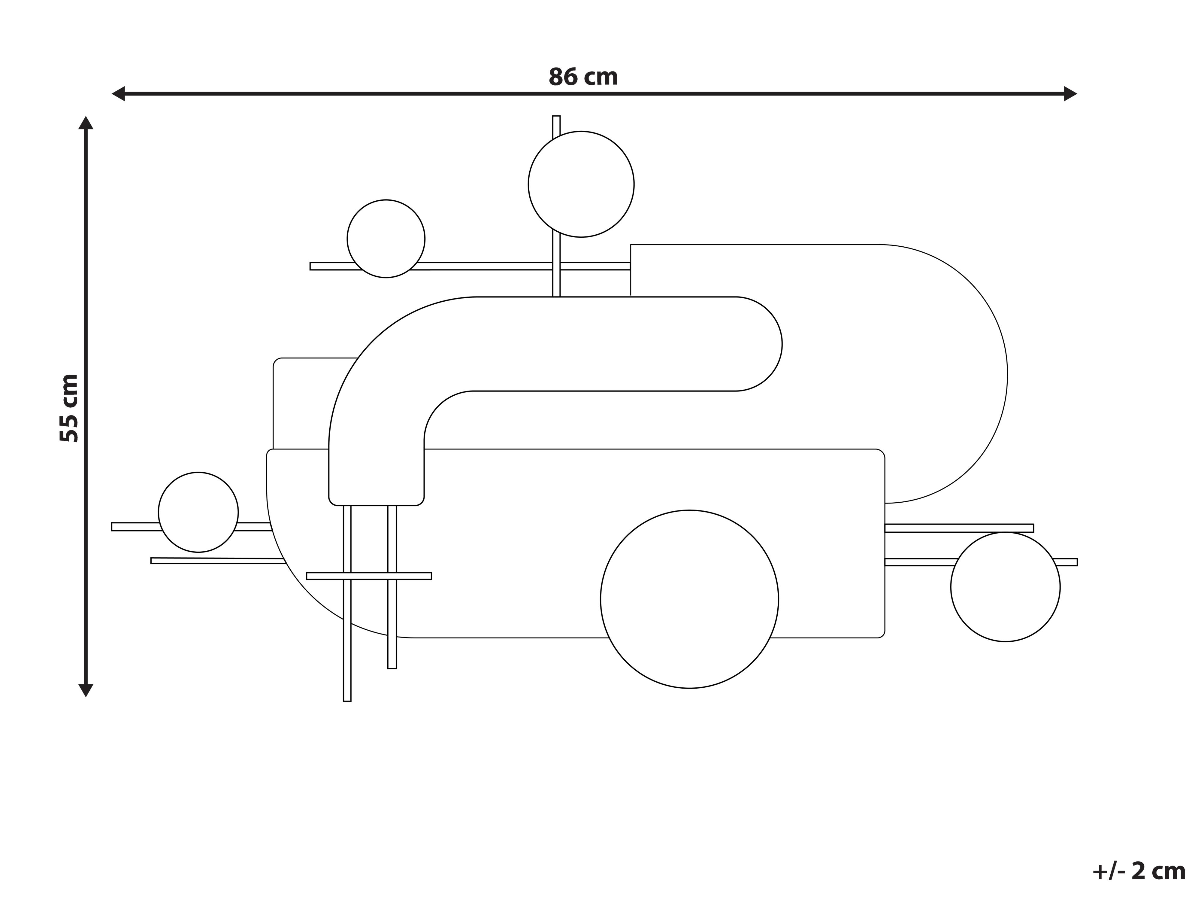 Wanddecoratie LUTETIUM Metaal 55 cm Zwart