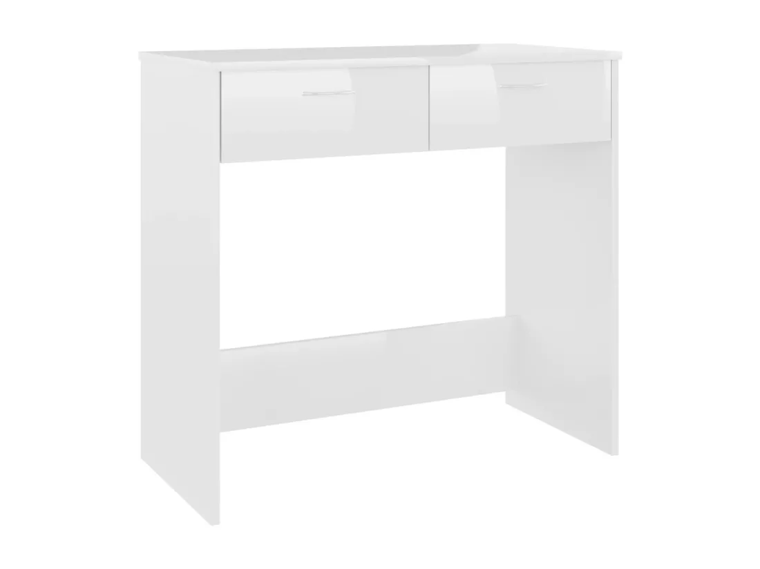 Bureau Blanc brillant 80x40x75 cm Aggloméré