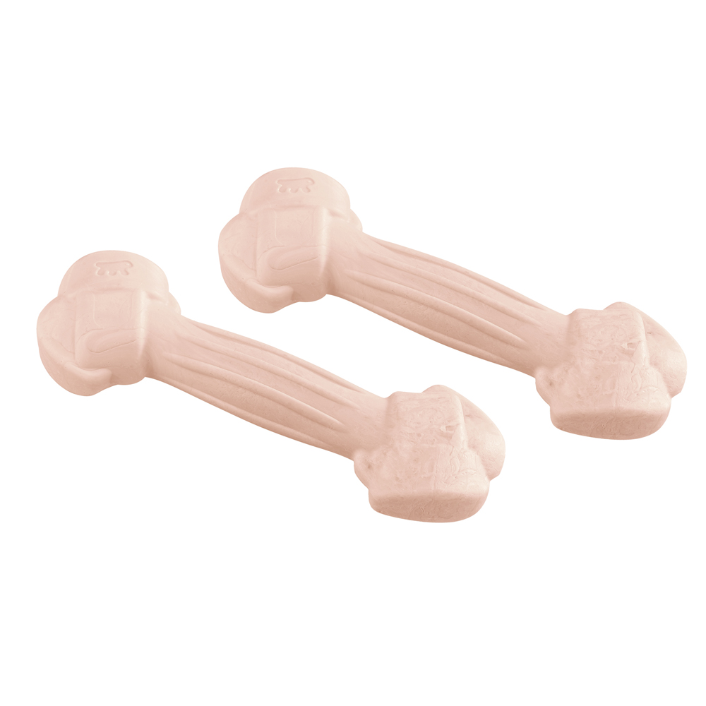 Ferplast goodbite natural m jouet os pour l'hygiène dentaire, saveur de jambon, chien moyen (8-16 kg), naturel, 2 pièces de 70g