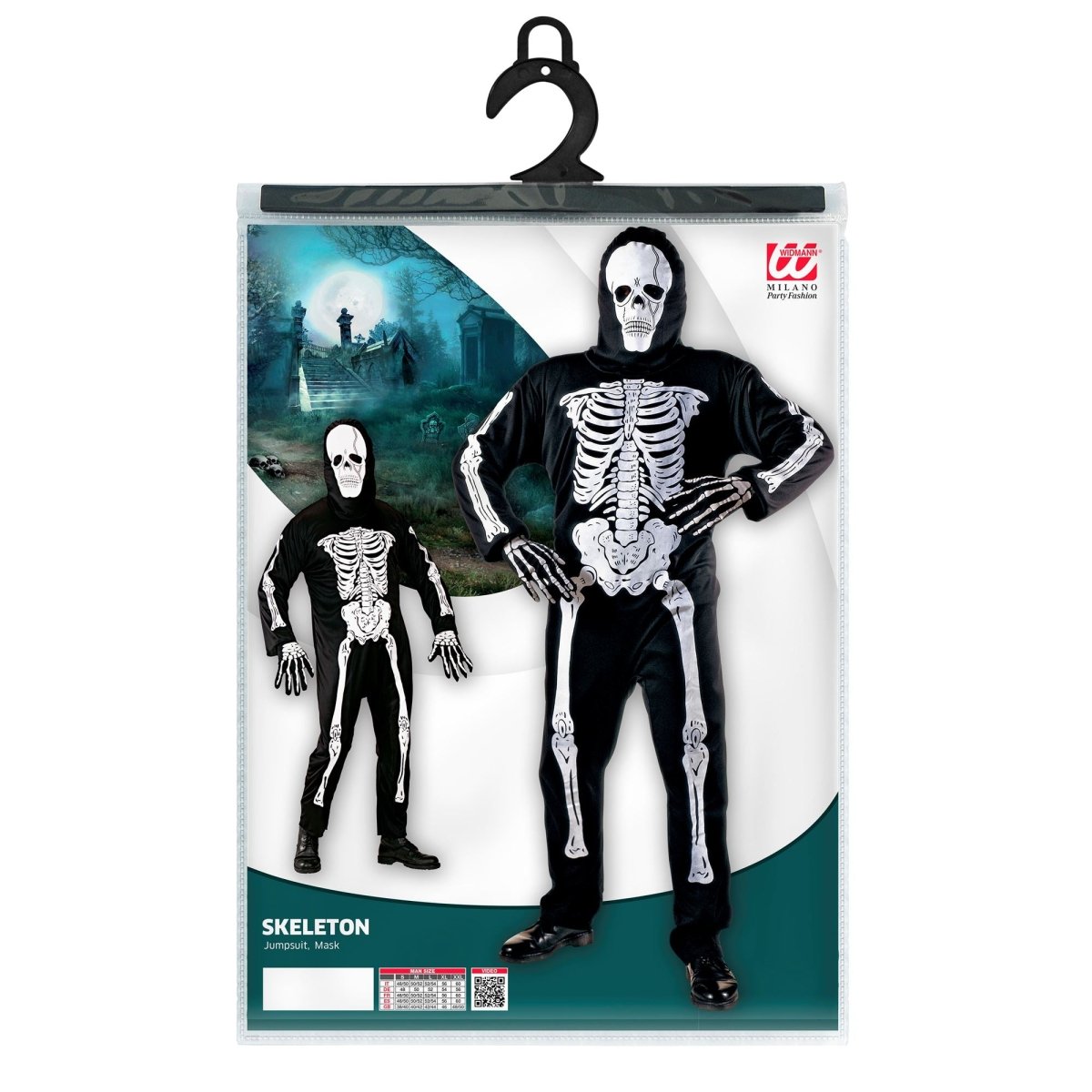 Halloween Kostuum Wit Zwart Heren Skelet