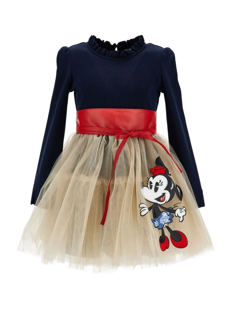 Monnalisa Minnie Tule Bow Dress