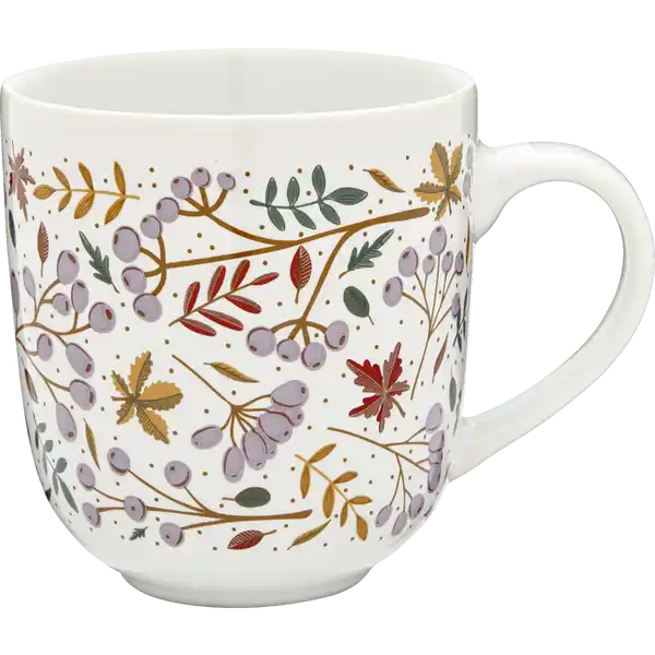 XXL Becher sort. Blätter / Herzen 500 ml