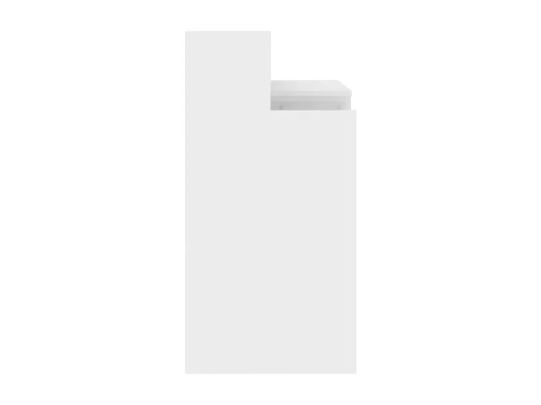 Bureau lumières LED Blanc brillant 97x45x90cm Bois d'ingénierie