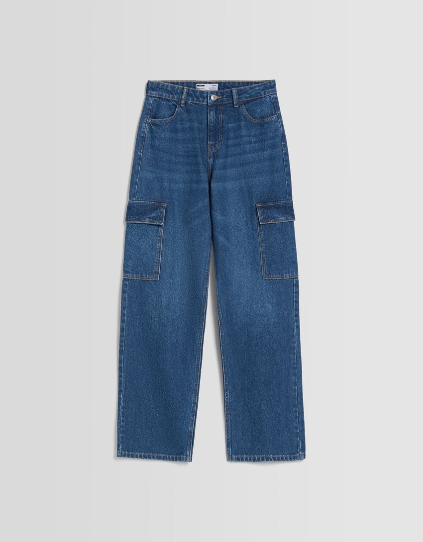 calça cargo reta
