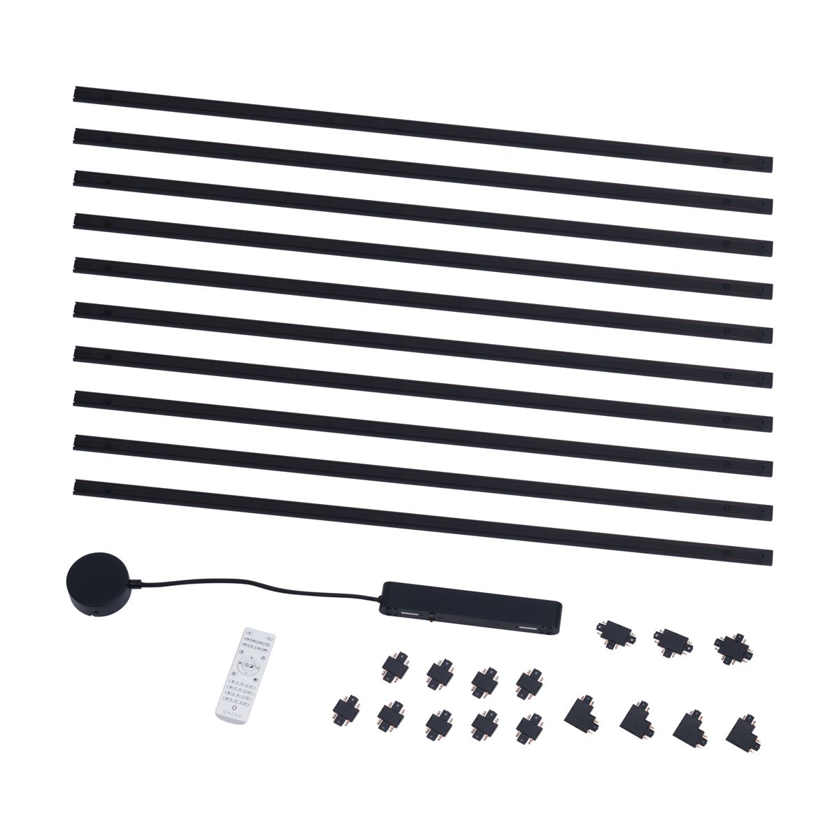 Modern railsysteem zwart 1-fase 1000 cm - Magnetic